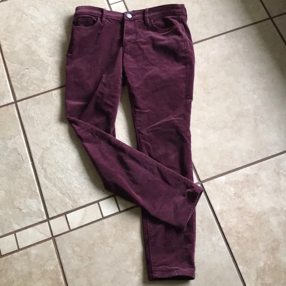 LOFT Maroon velvet pants